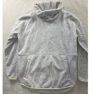 Eddie Bauer First Ascent Funnel Neck Fleece Pullover Thumbholes Split Hem Small